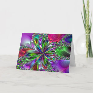 Heavenly Fractal Ribbons Thank you Card Bedankkaart