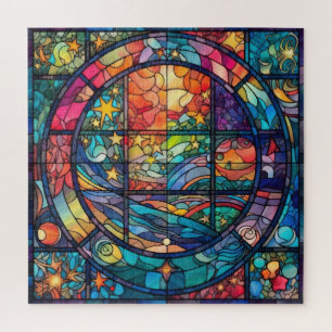 Heavenly Glas in lood kunstwerk puzzel
