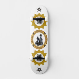 Heavenly Golden sunshine vector design Skateboard