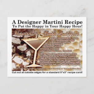 Heavenly Hash Martini Recept Briefkaart