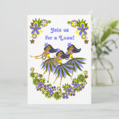 Heavenly Hula Luau & BBQ Uitnodigingen (Staand voorkant)