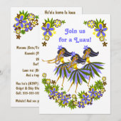 Heavenly Hula Luau & BBQ Uitnodigingen (Voorkant / Achterkant)