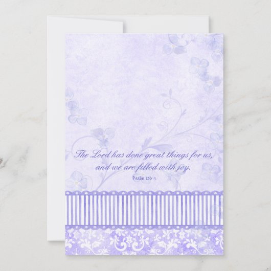 Heavenly Hydrangea - Wedding Kaart (Achterkant)