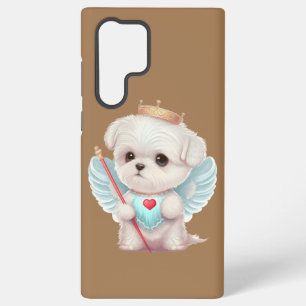 Heavenly Love: Cute Angel Maltese Dog Puppy Samsung Galaxy Hoesje
