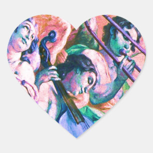 Heavenly Music Band Hart Sticker