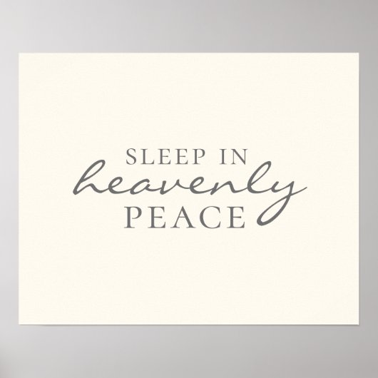 Heavenly Peace Kerstfeestay Typografie Poster (Voorkant)