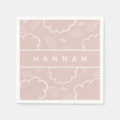 Heavenly Personalized Angel Halo Cloud  Pink   Servet (Voorkant)