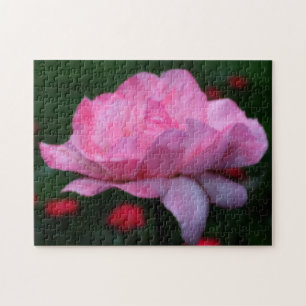Heavenly Pink Rose Flower Orton Effect Legpuzzel