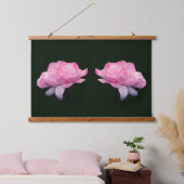 Heavenly Pink Rose Flower Twins Hangend Wandkleed (Slaapkamer)