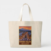 Heavenly Village Lake Tahoe Winter Wonderland Grote Tote Bag (Achterkant)