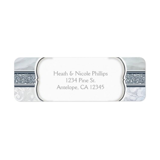 Heavenly White Ruffles & Lace Elegant Labels (Voorkant)