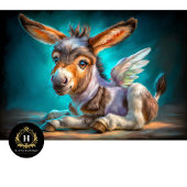Heavenly Winged Baby Donkey Decoupage Tissuepapier