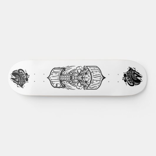 Heavens Devils – Skull Biker Skateboard Deck (Horizontaal)