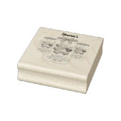 Heaven's flesje van harten met houten rubberen ste 	rubberstempel (Stempel)