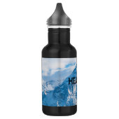 Heavens Tekst Naam Sky Blue Afbeelding Waterfles Waterfles (Links)