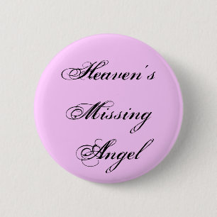 Heaven's Vermiste Angel-Button Ronde Button 5,7 Cm