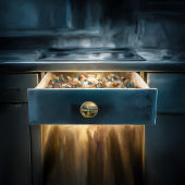 Heavens verwelkomen omhelzing Jezus in de schemeri Keramische Knop