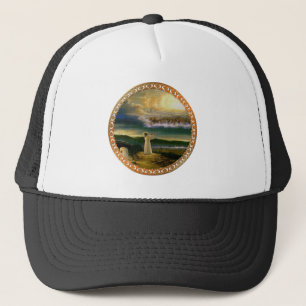 Heavens verwelkomen omhelzing Jezus in de schemeri Trucker Pet
