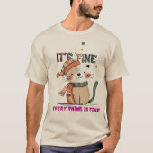Heavy and soft T-shirt with an adorable cat design (Devant)