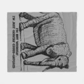 Heavy Cross-Hatched Elephant Fleece Deken (Voorkant (Horizontaal))