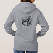 Heavy Cross-Hatched Elephant Hoodie (Achterkant)