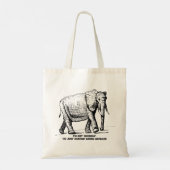 Heavy Cross-Hatched Elephant Tote Bag (Achterkant)