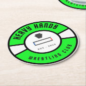 Heavy Hands Wrestling Club Classic Mug, 11 oz Ronde Kartonnen Onderzetter (Gebogen)
