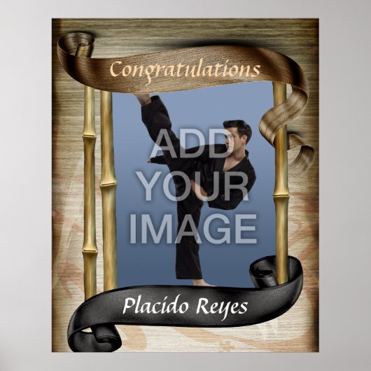 Heavy Martial Arts Black Belt Portrait One Poster (Devant)