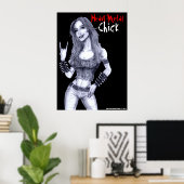 Heavy Metal Chick Poster (Thuiskantoor)