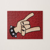 Heavy Metal Devil Horns Legpuzzel (Horizontaal)