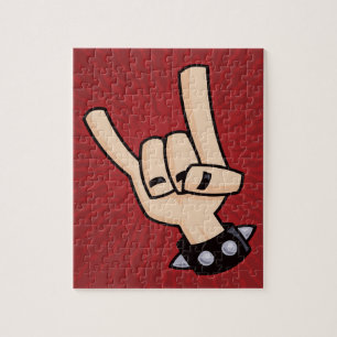 Heavy Metal Devil Horns Legpuzzel