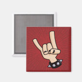 Heavy Metal Devil Horns Magneet (Voorkant / Achterkant)