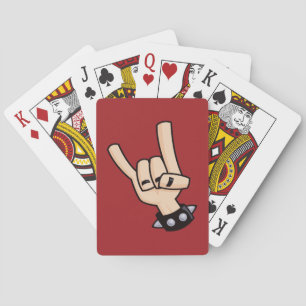 Heavy Metal Devil Horns Pokerkaarten