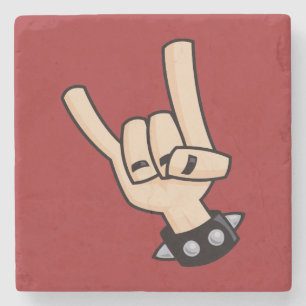 Heavy Metal Devil Horns Stenen Onderzetter