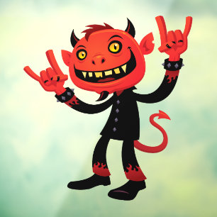 Heavy Metal Devil Raamsticker
