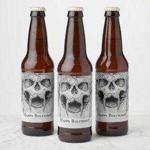 Heavy metal doodskop bier etiket