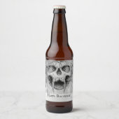 Heavy metal doodskop bier etiket (Voorkant)