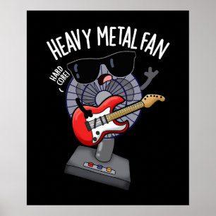 Heavy Metal Fan Grappige Muziek Pun Dark BG Poster
