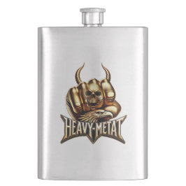 Heavy Metal Gold Edition - Totenkopf Faust Hörner Flacon