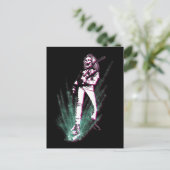 Heavy Metal Guitar Player Briefkaart (Staand voorkant)