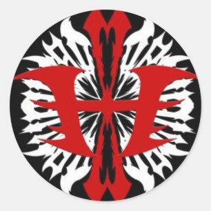 heavy metal hard draag officiële logo ronde sticker