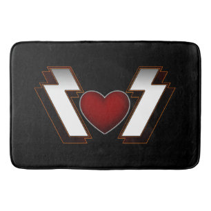 Heavy Metal Heart Badmat