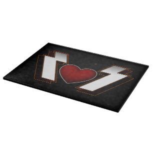 Heavy Metal Heart Snijplank