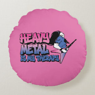 heavy metal is mijn therapie rond kussen