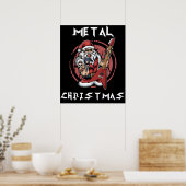 Heavy Metal Kerstkerstkerstkerstkerstkerststaarsta Poster (Keuken)