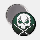 Heavy Metal Magnet Rock & Roll Drummer Magnets Magneet (Voorkant / Achterkant)