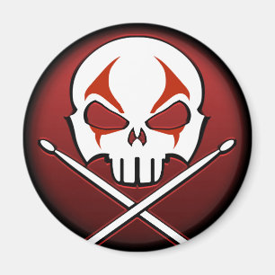 Heavy Metal Magnet Rock & Roll Drummer Magnets Magneet