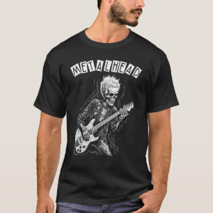 Heavy Metal Punk Rock N Roll Skeleton Gitarist Me T-shirt