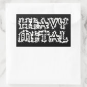 Heavy Metal Rechthoekige Sticker (Tas)