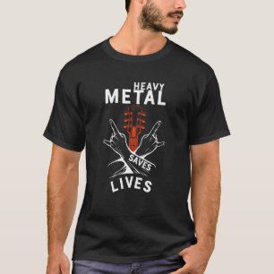 Heavy Metal redt Lives Guitar Music Rock Concert T-shirt